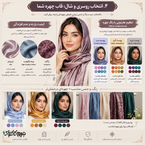 انتخاب روسری و شال؛ قاب چهره شما