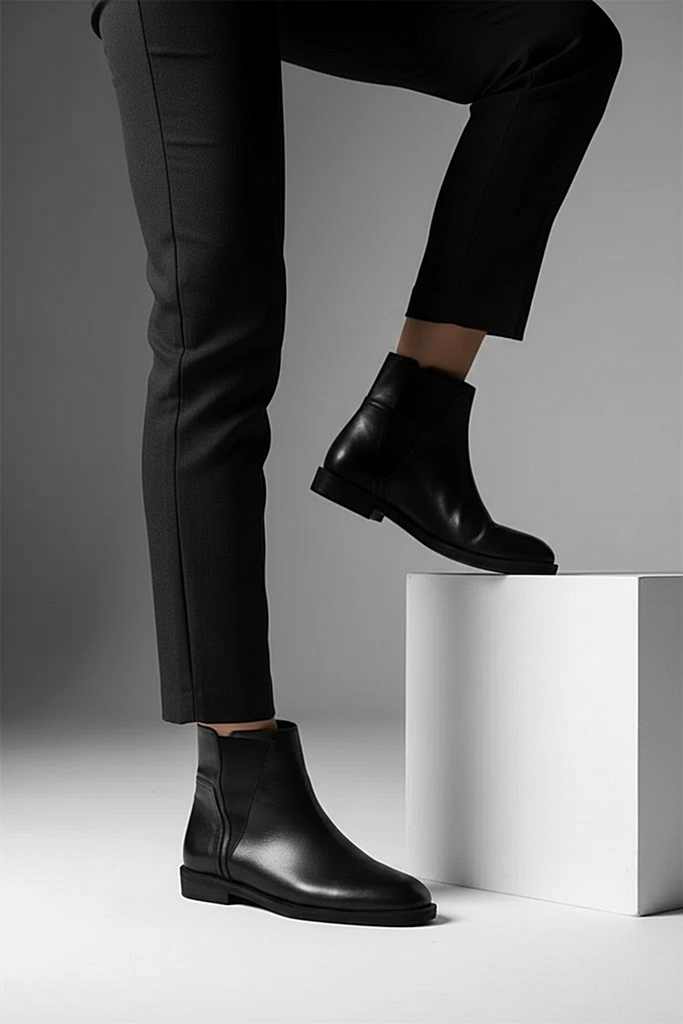 بوت چرم زنانه کد WS4075