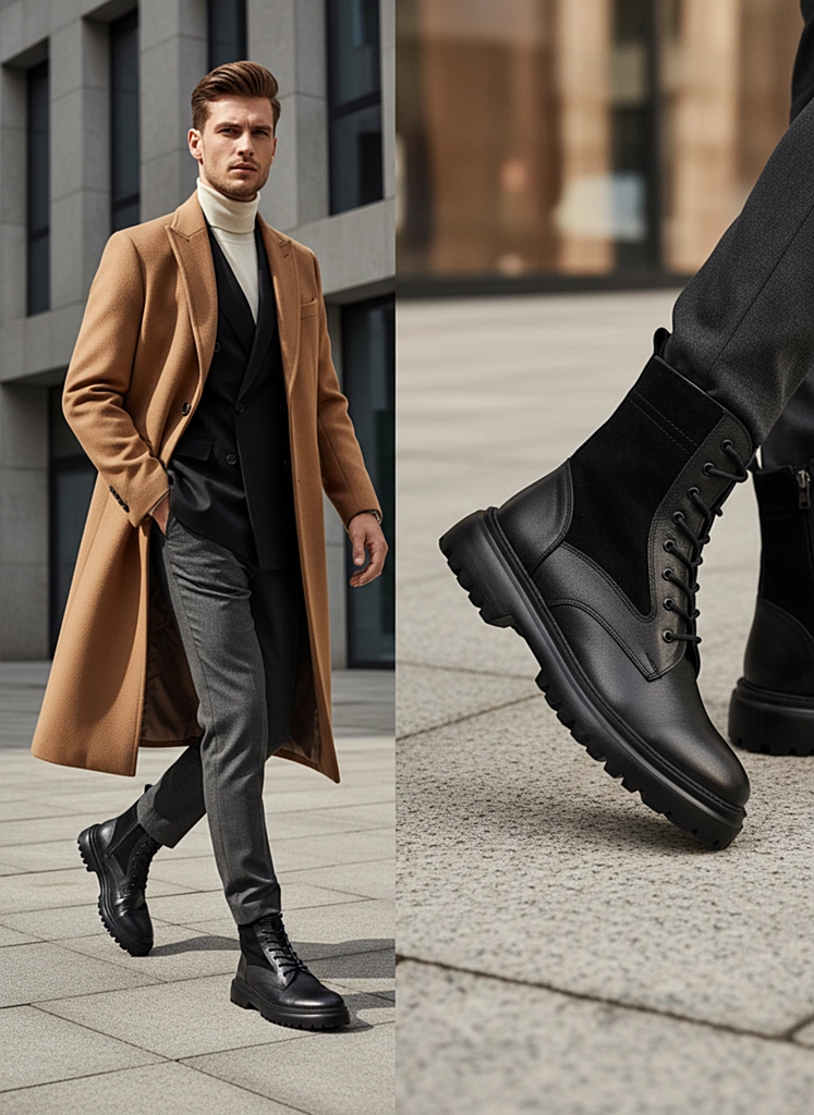 بوت چرم مردانه S4045