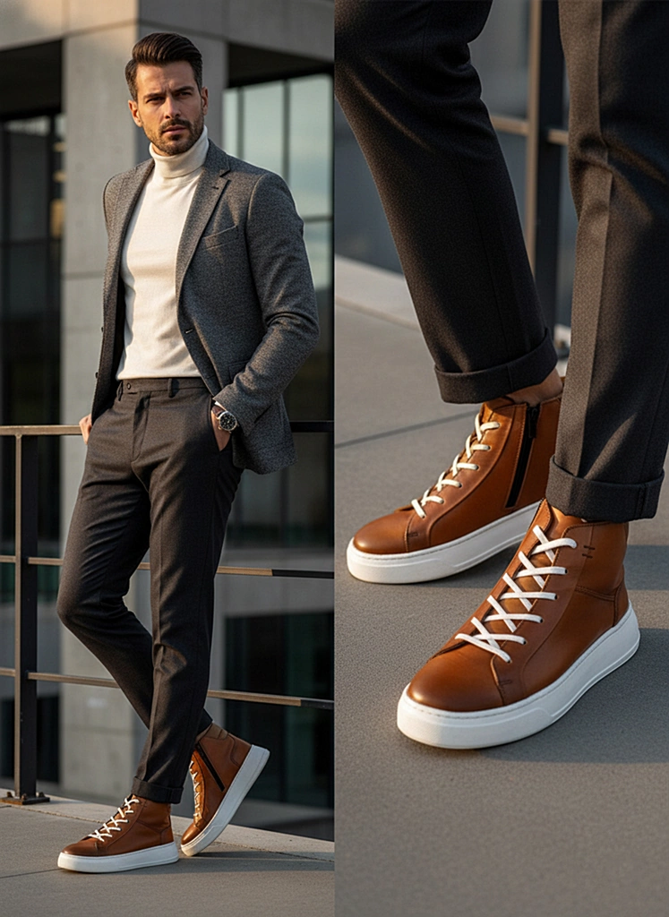 بوت چرم مردانه S4037