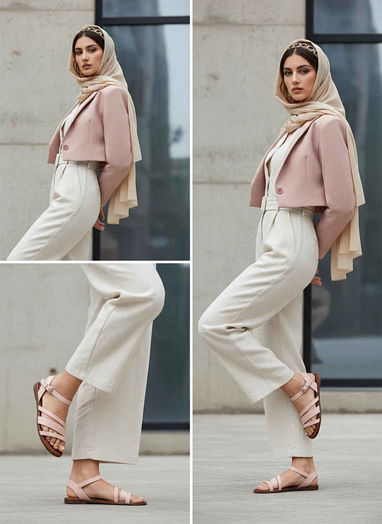 صندل چرم زنانه WS51031