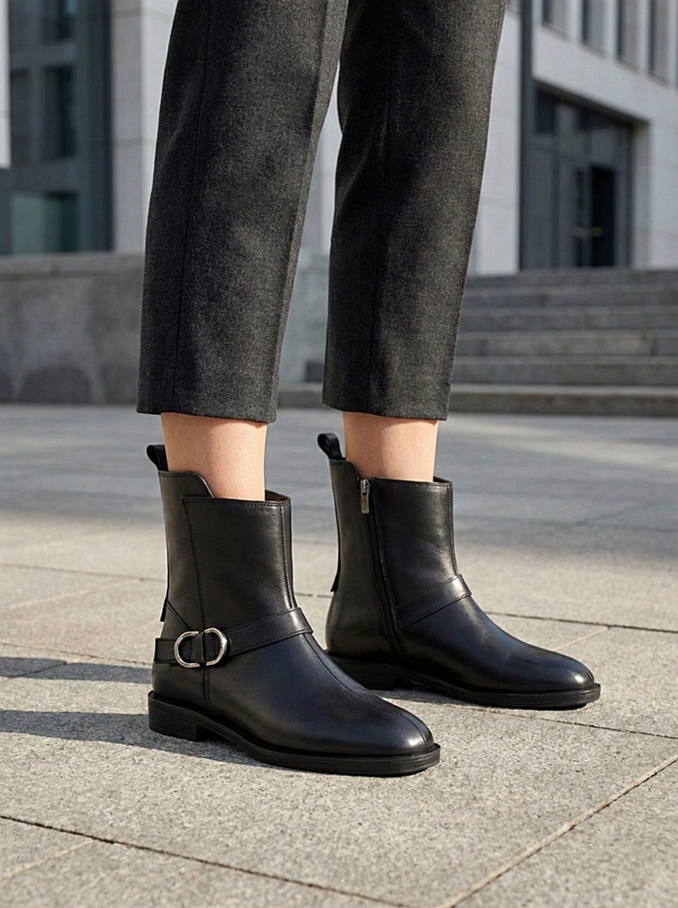 نیم بوت زنانه چرم ws4069