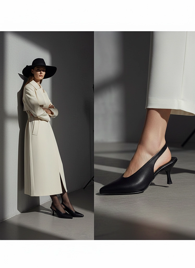 کفش چرم مجلسی زنانه WS73005