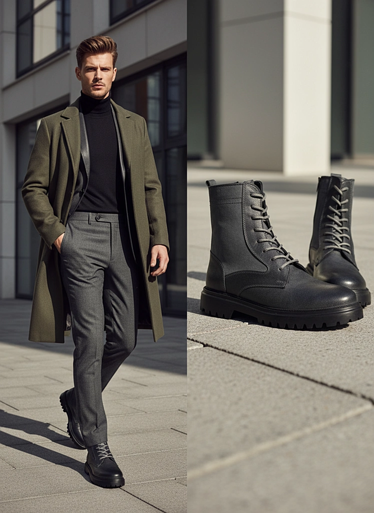 بوت چرم مردانه S4045