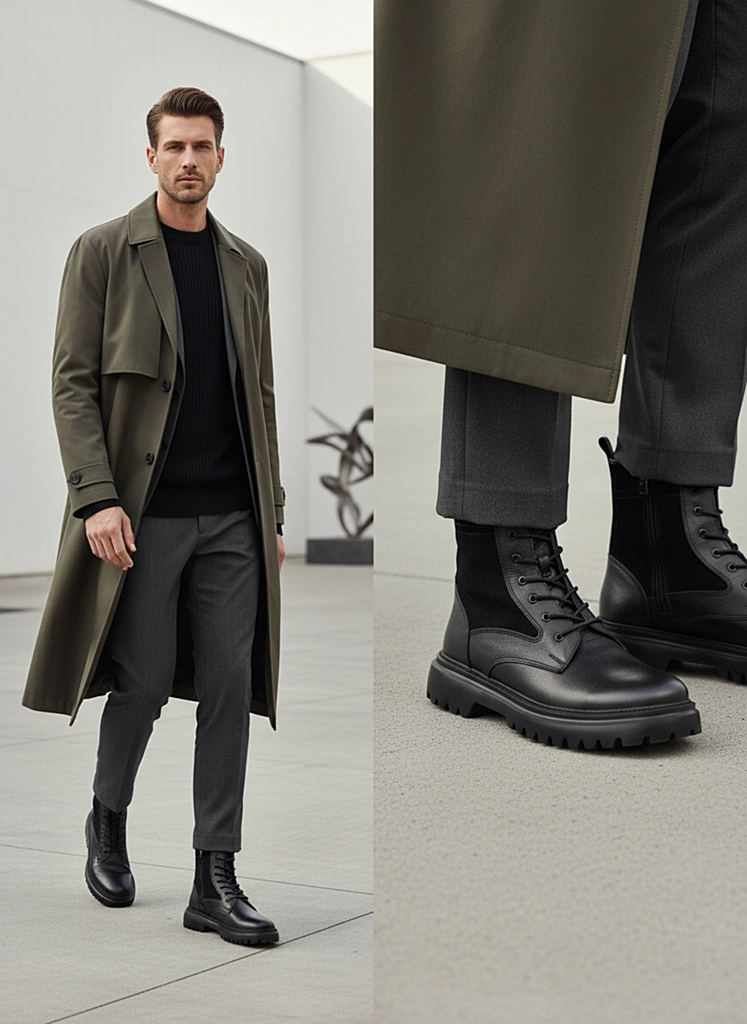 بوت چرم مردانه S4045