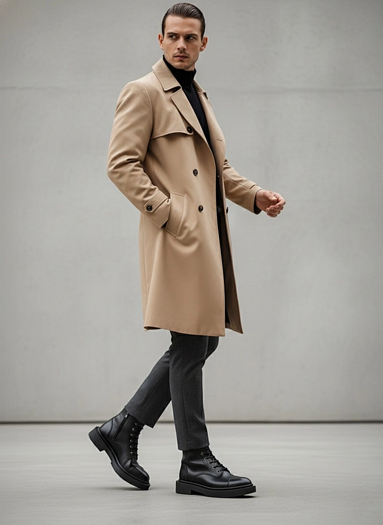 بوت چرم مردانه S4043