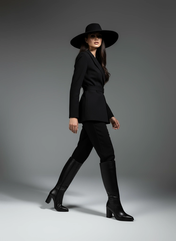 بوت بلند چرم زنانه WS4072