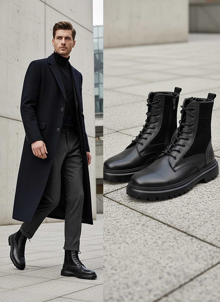 بوت چرم مردانه S4045