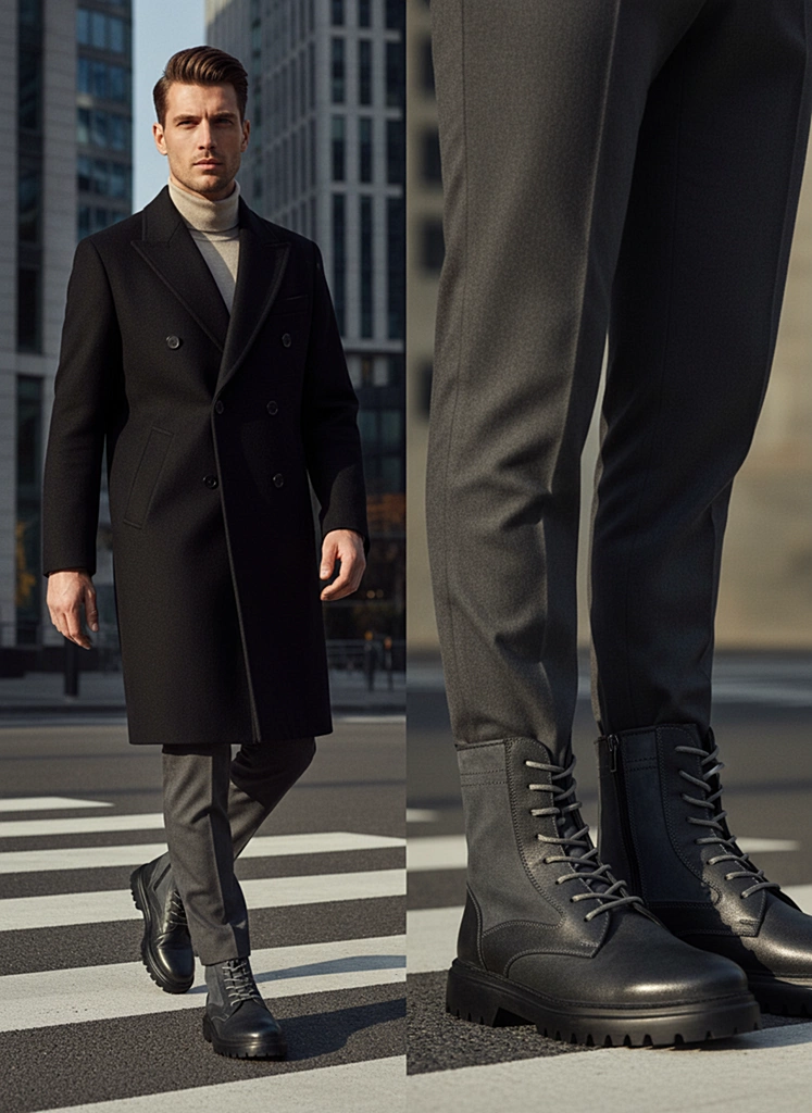 بوت چرم مردانه S4045