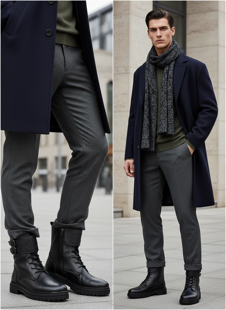 بوت چرم مردانه S4044