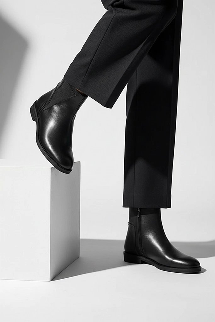 بوت چرم زنانه کد WS4075