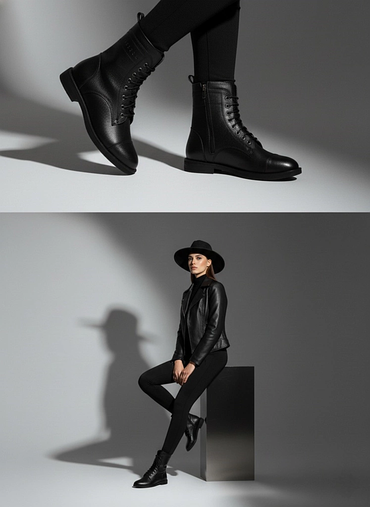 نیم بوت چرم اسپرت WS4028