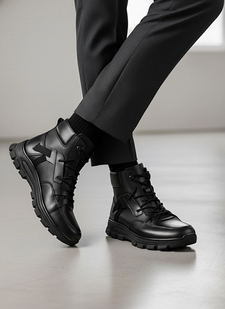 بوت چرم مردانه S4038