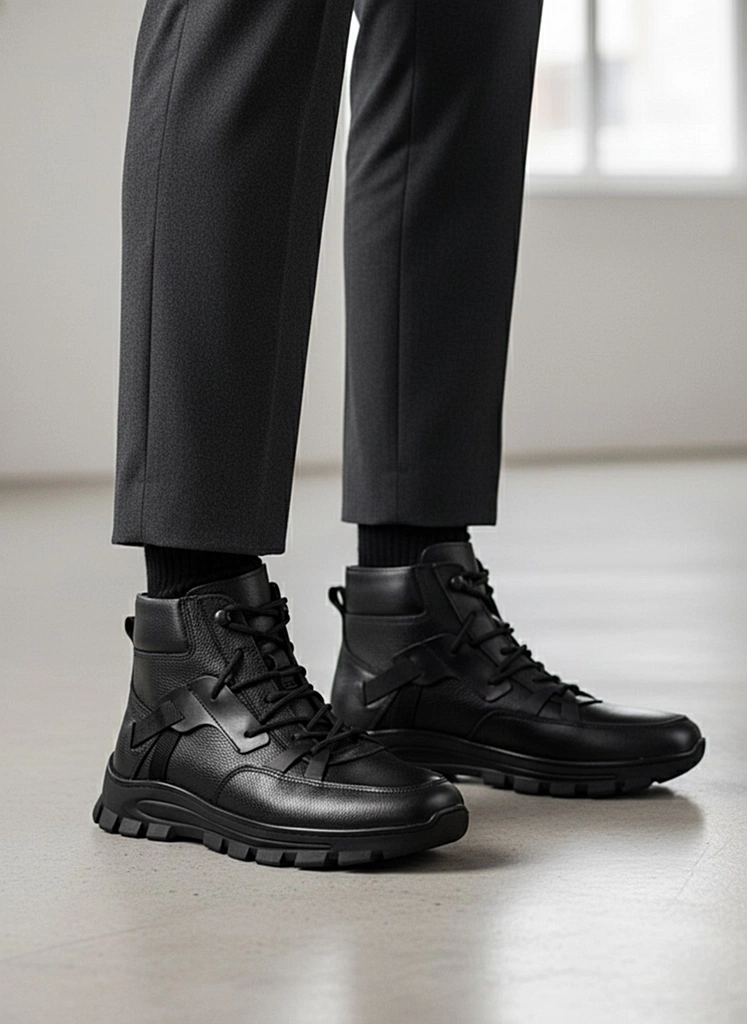 بوت چرم مردانه S4038