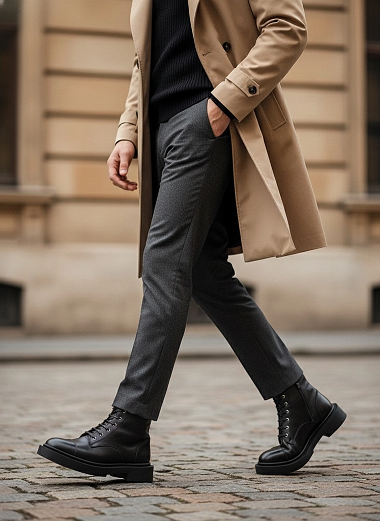 بوت چرم مردانه S4043