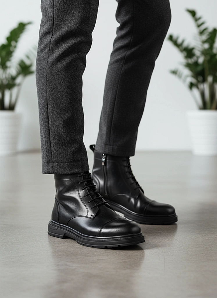 بوت چرم مردانه S4054