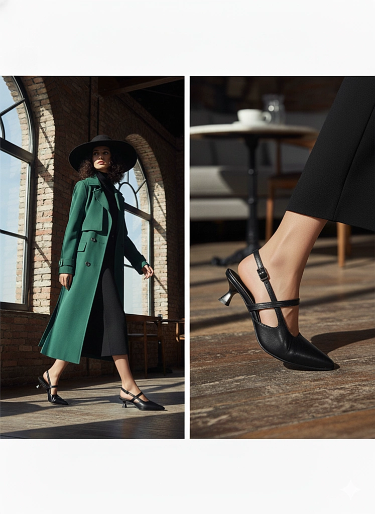 کفش چرم مجلسی زنانه WS73004