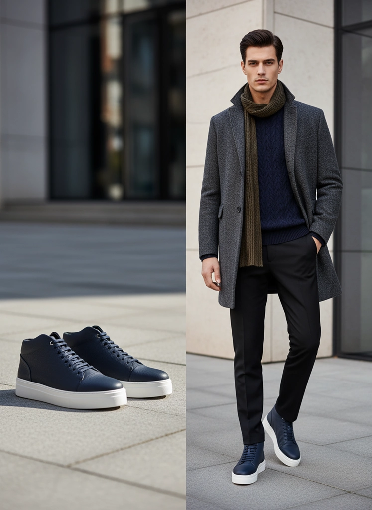 بوت چرم مردانه S4041 بوت چرم مردانه S4041