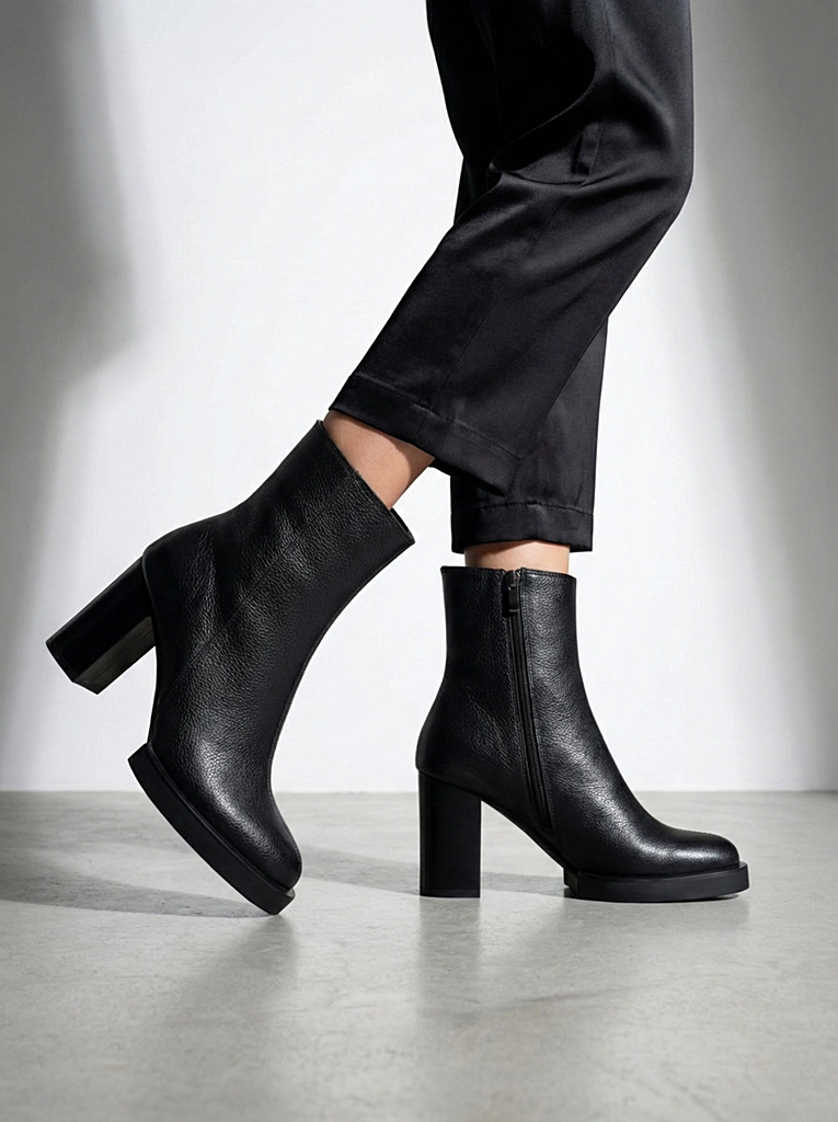 نیم بوت چرم زنانه Ws4006