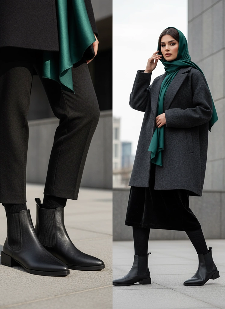 بوت چرم زنانه Ws4020